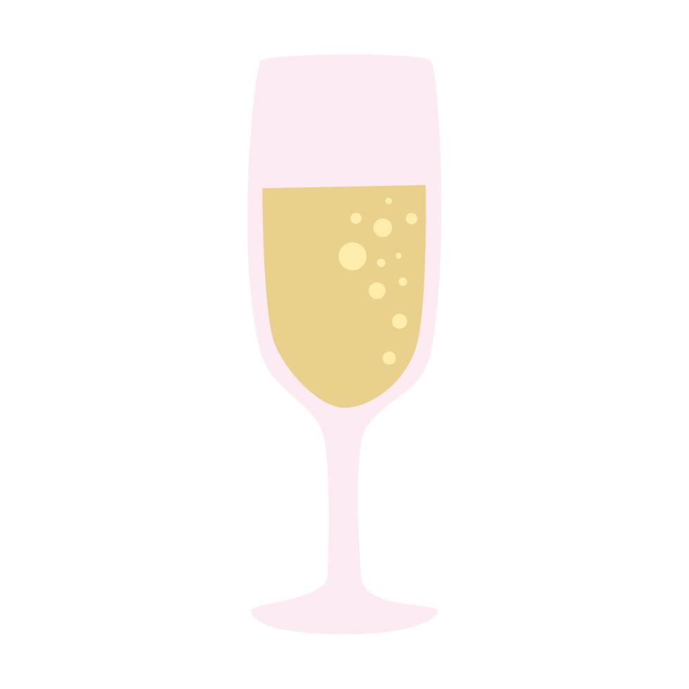 champagne cup drink vector