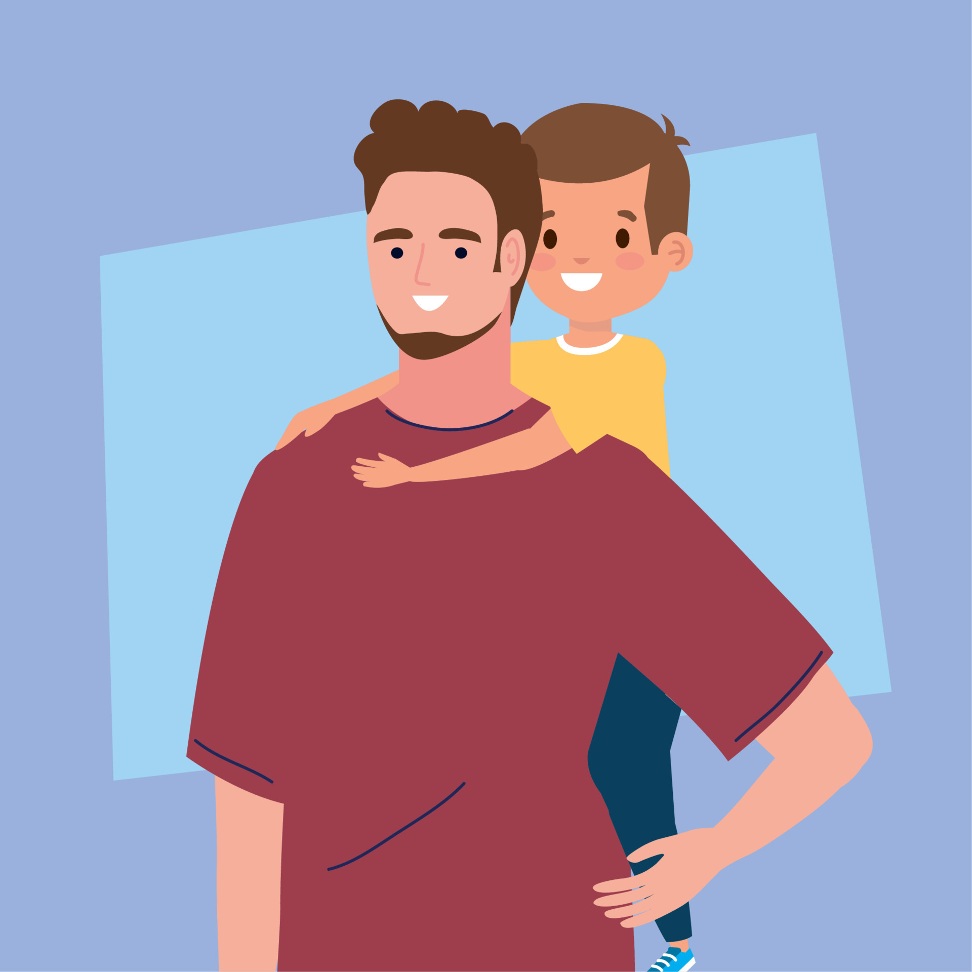 dad with son 11250176 Vector Art at Vecteezy