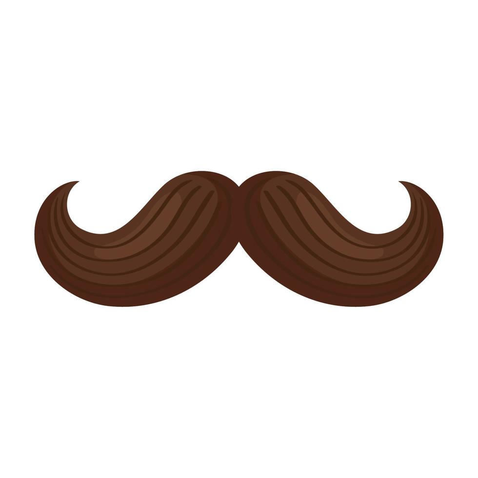 brown mustache classic vector