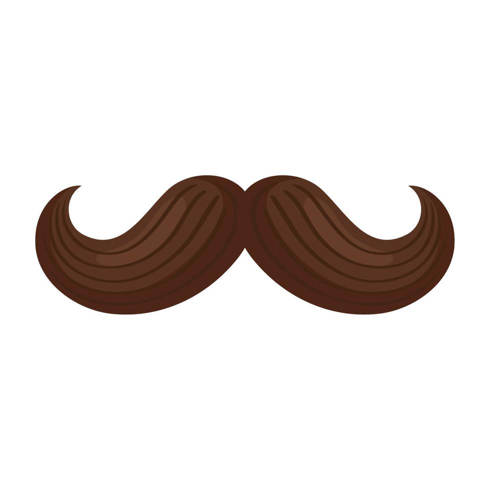 brown mustache classic vector