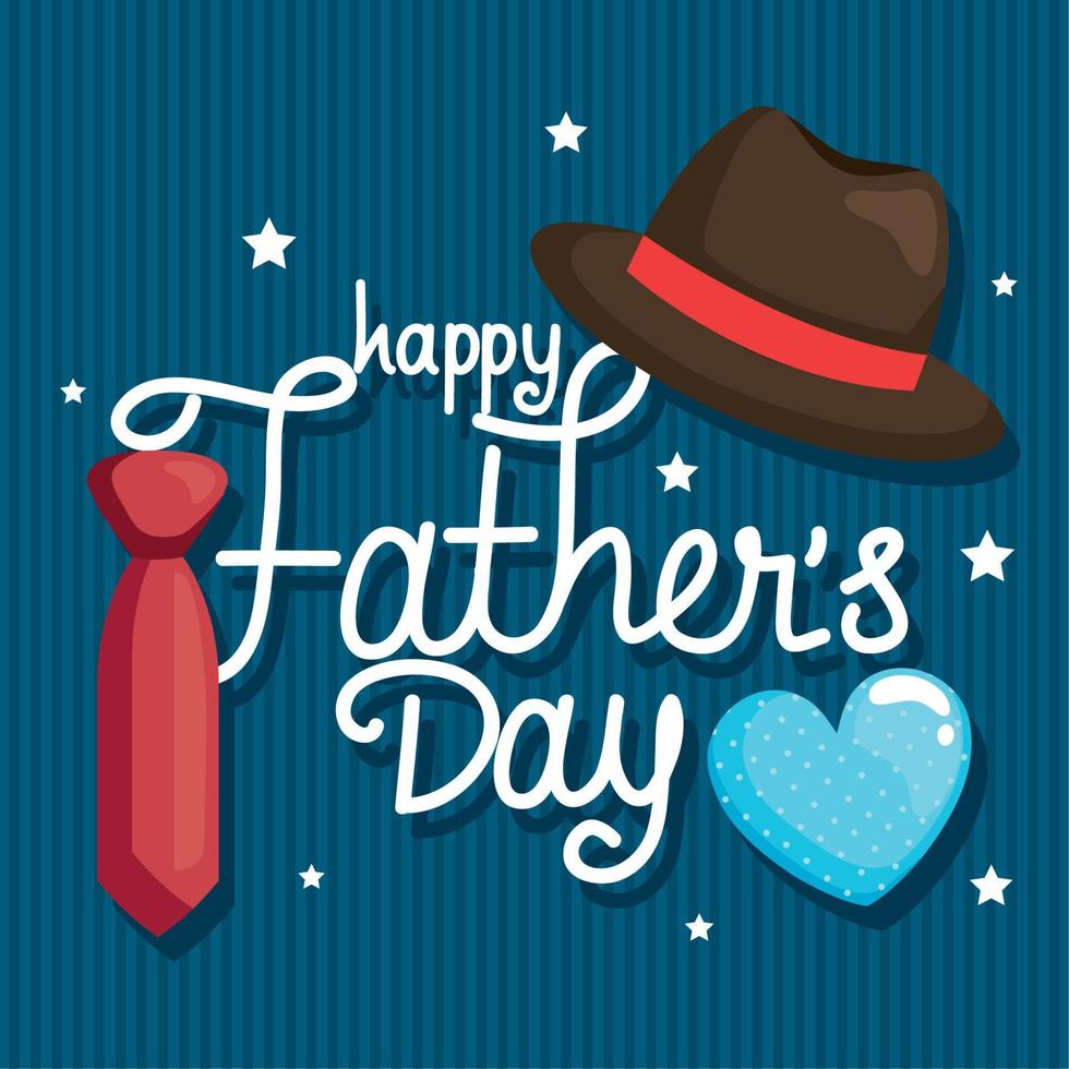 fahers day lettering poster vector