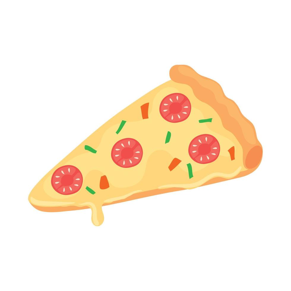 italian pizza portion vector