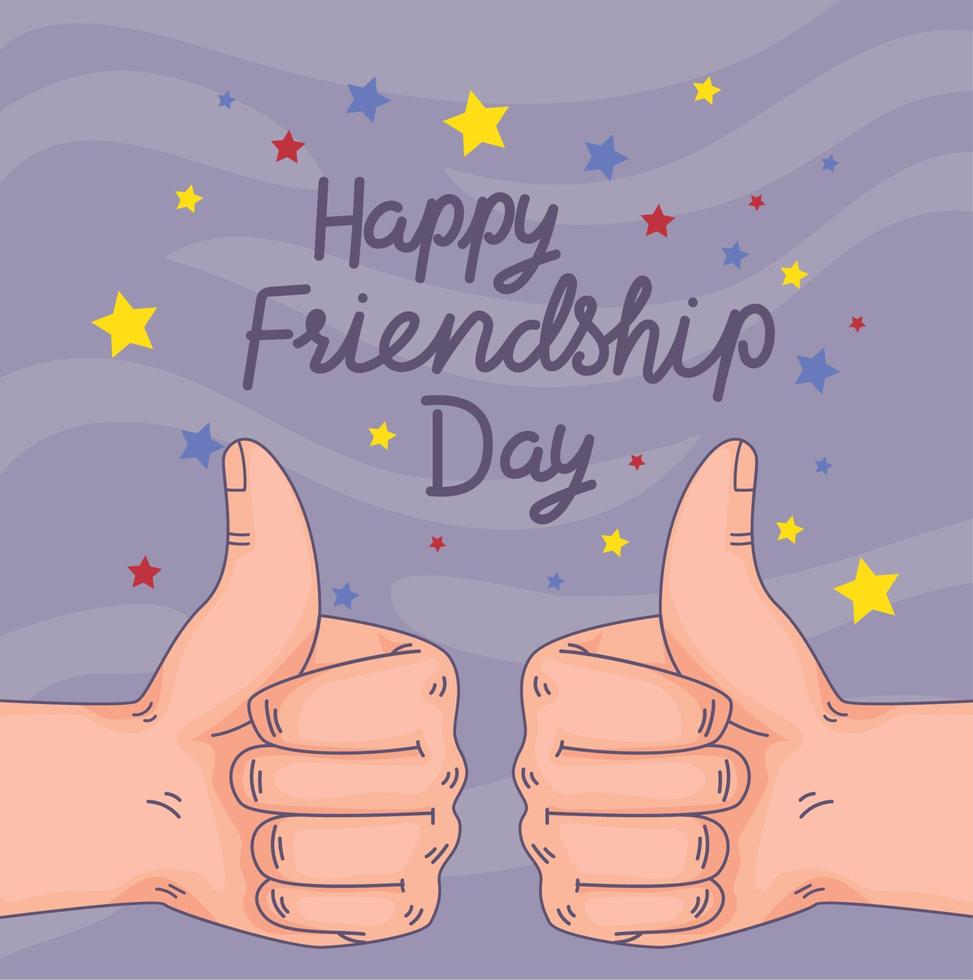 happy friends day hands like vector