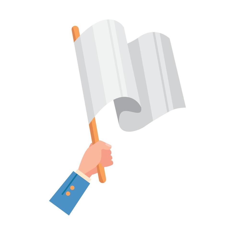 hand waving peace flag vector