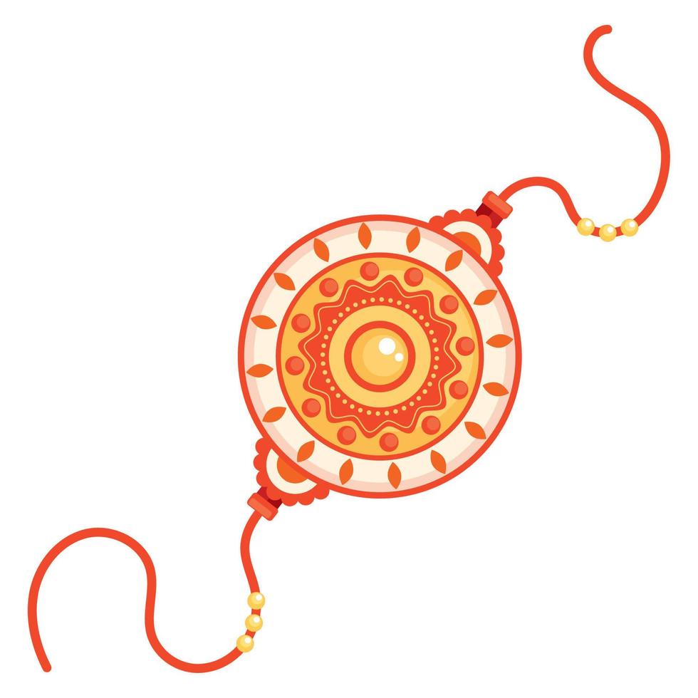 orange wristband raksha bandhan vector