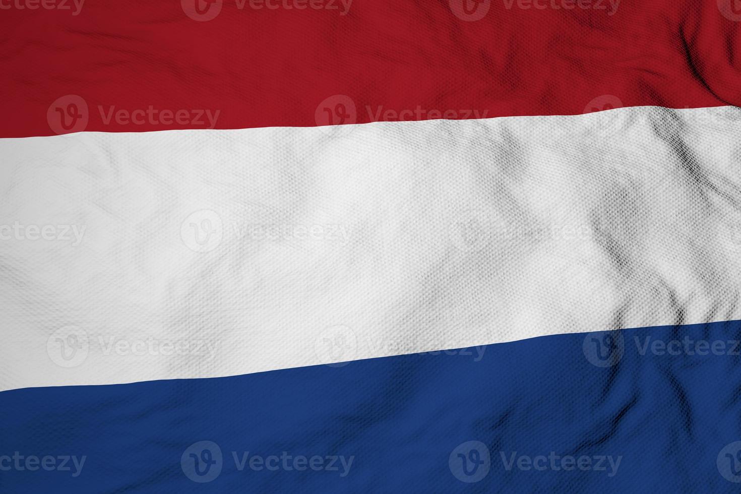 Dutch flag in 3D rendering photo