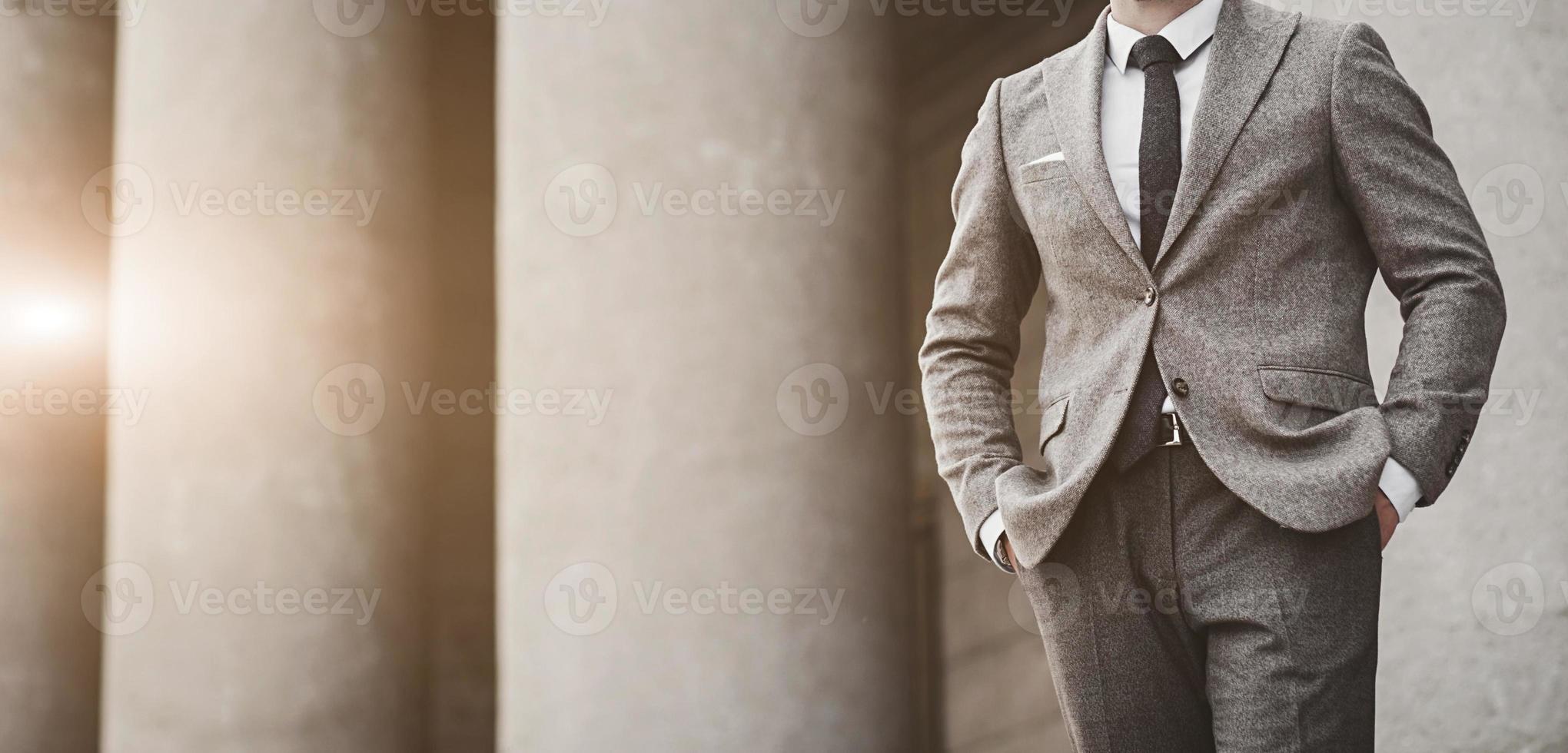 young business man in city photo