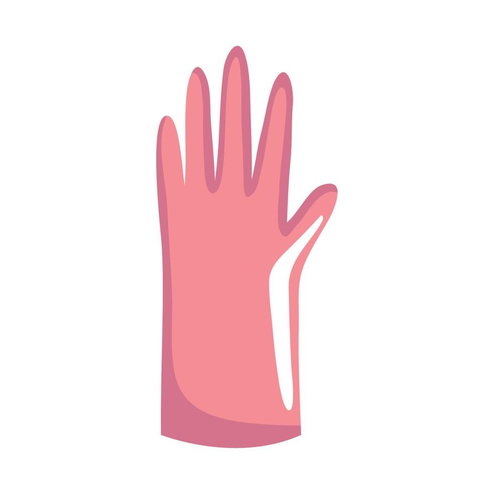 pink rubber glove equipment vector