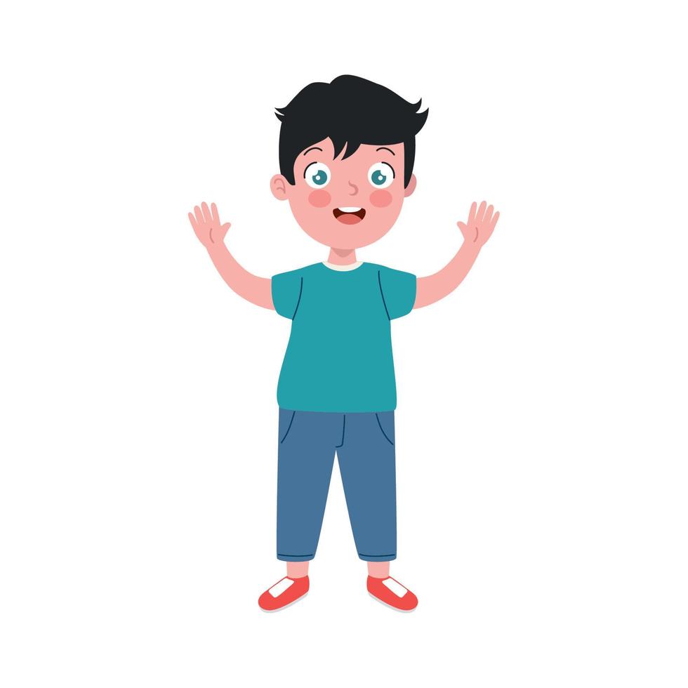 niño pequeño sonriendo vector