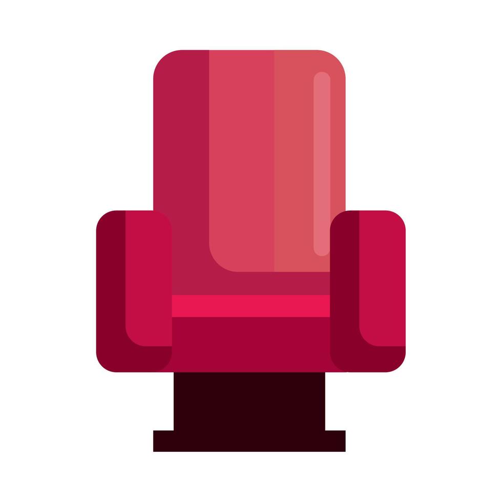 red cinema chair vector