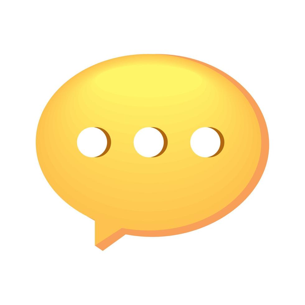 yellow speech bubble vector