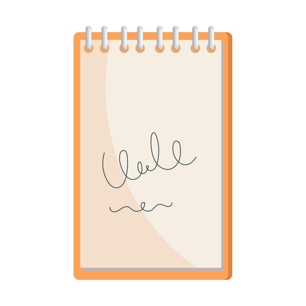 libreta con firma vector