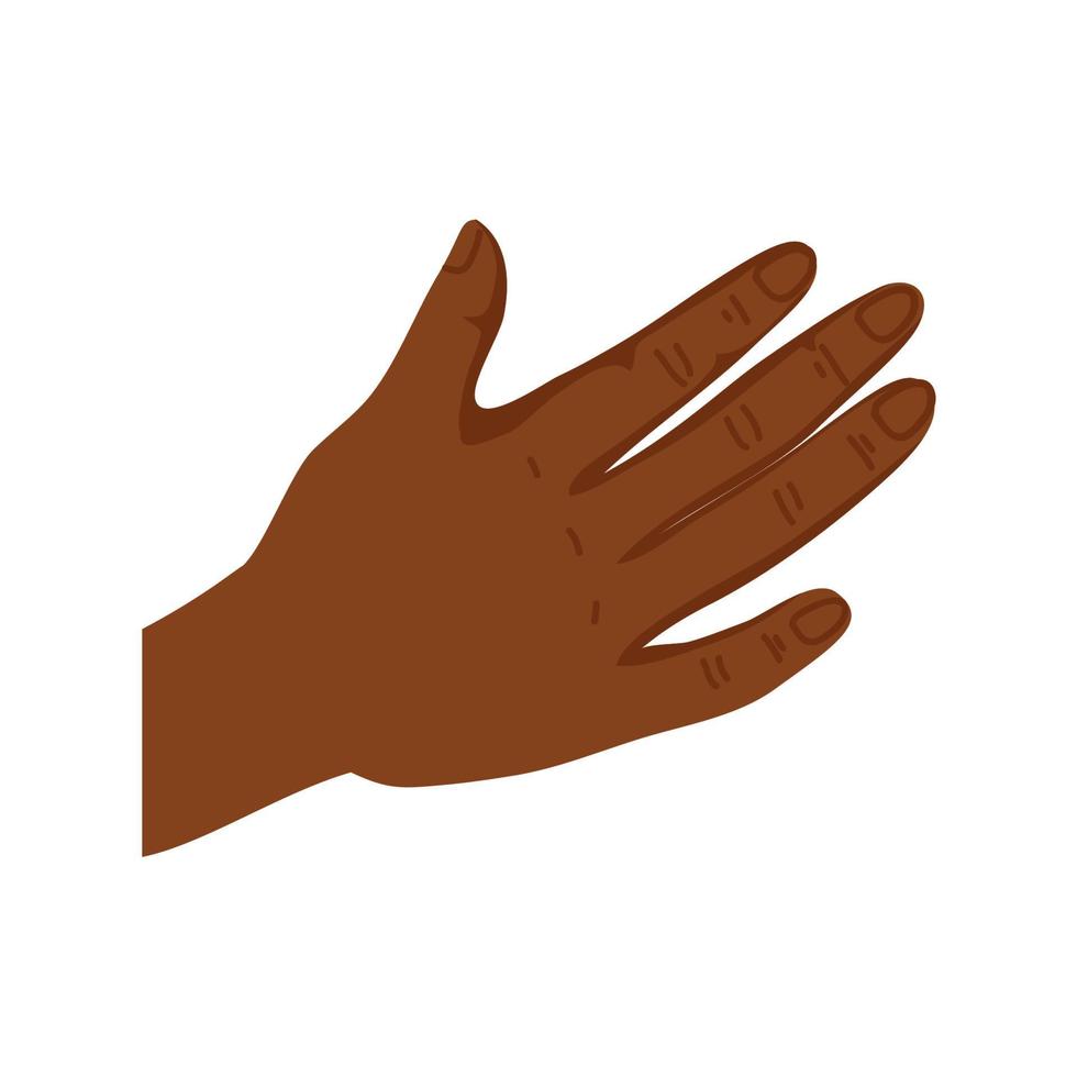 afro hand human receiving vector