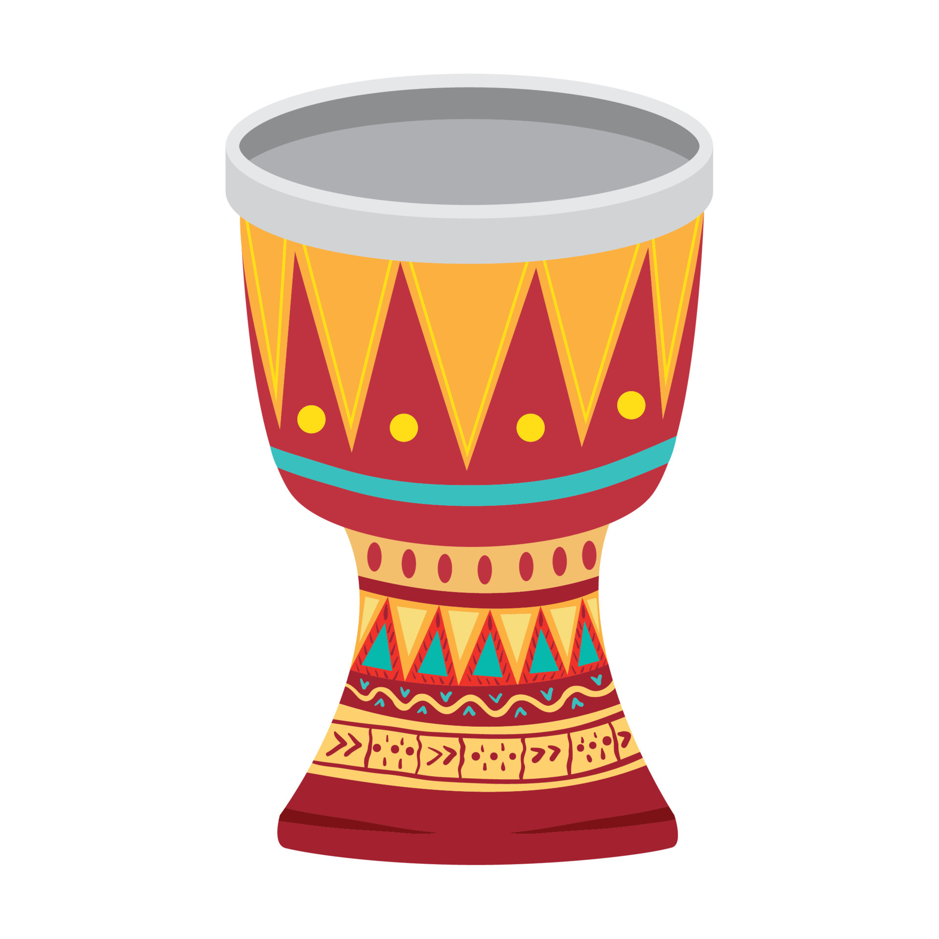 african drum instrument 11251049 Vector Art at Vecteezy