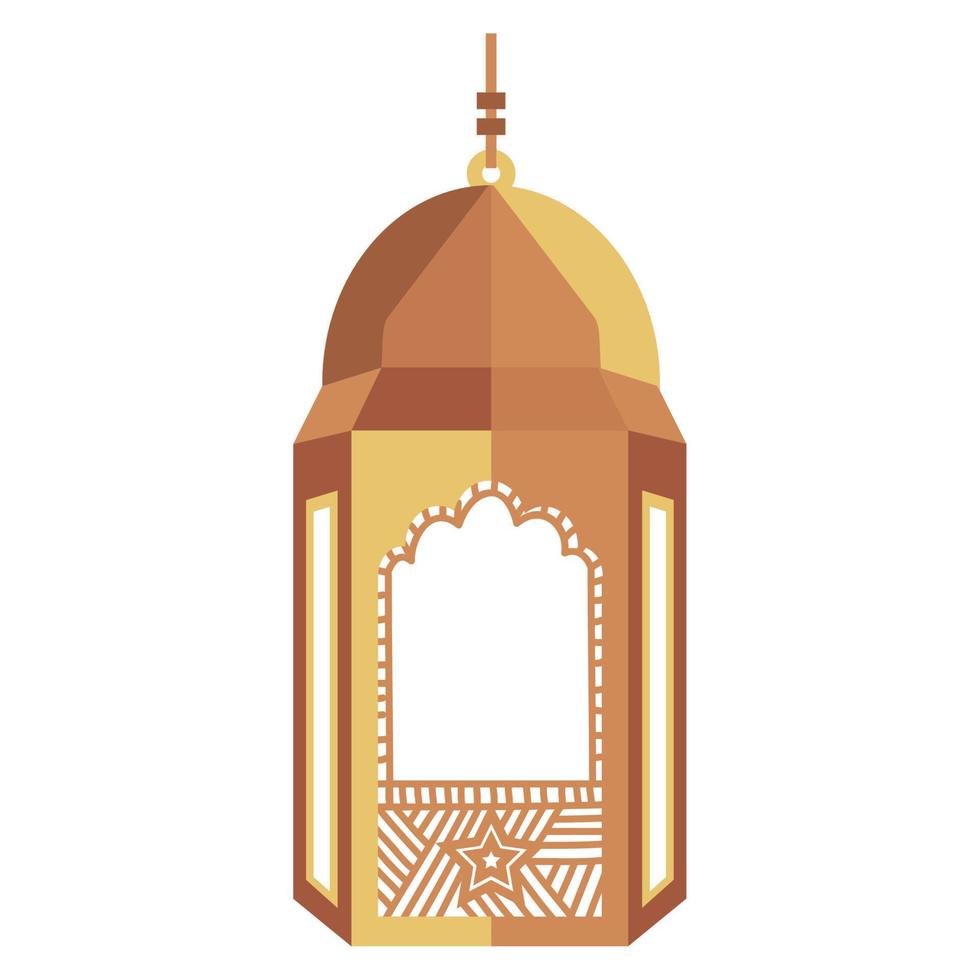 golden arabic lamp vector