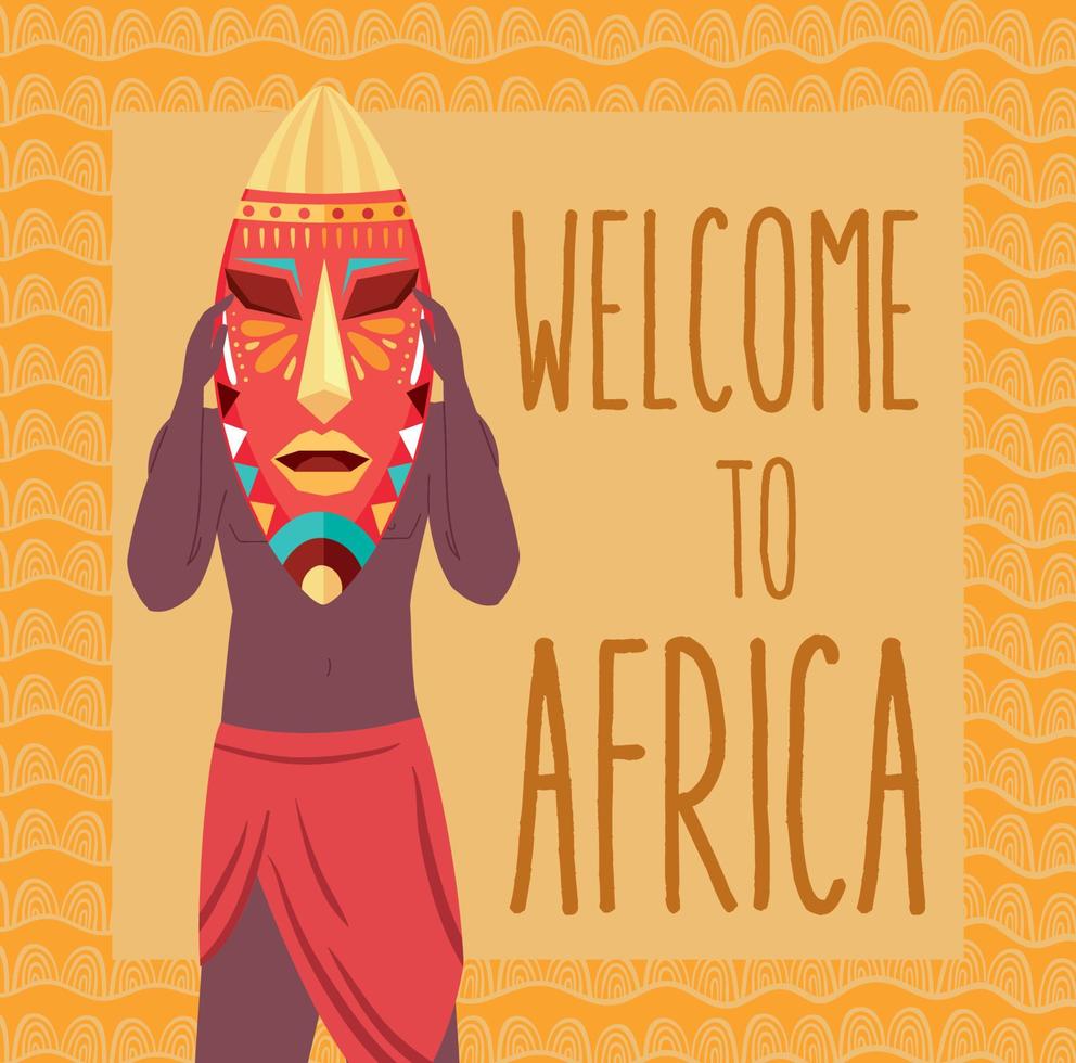 cartel de bienvenida a áfrica vector