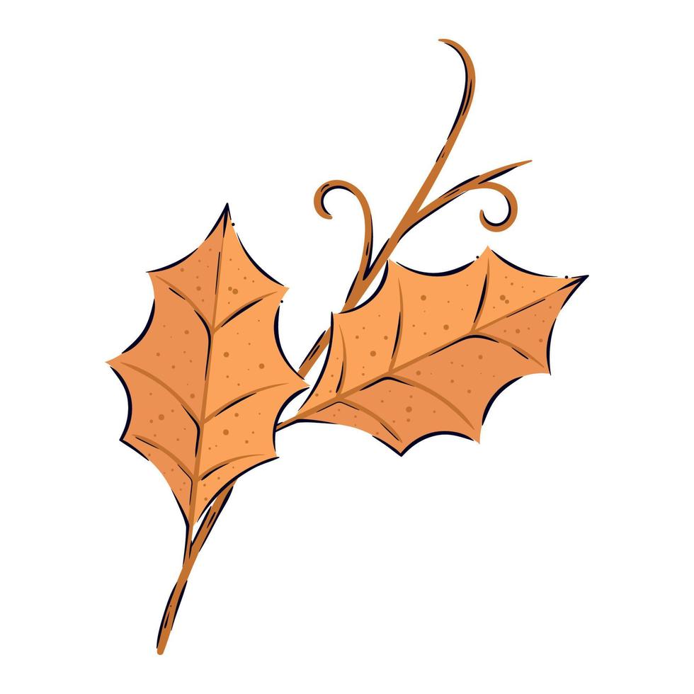 autumn branch with leafs vector