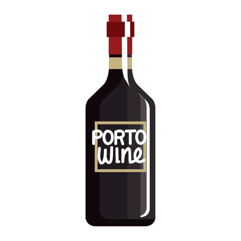 botella de vino de Oporto vector
