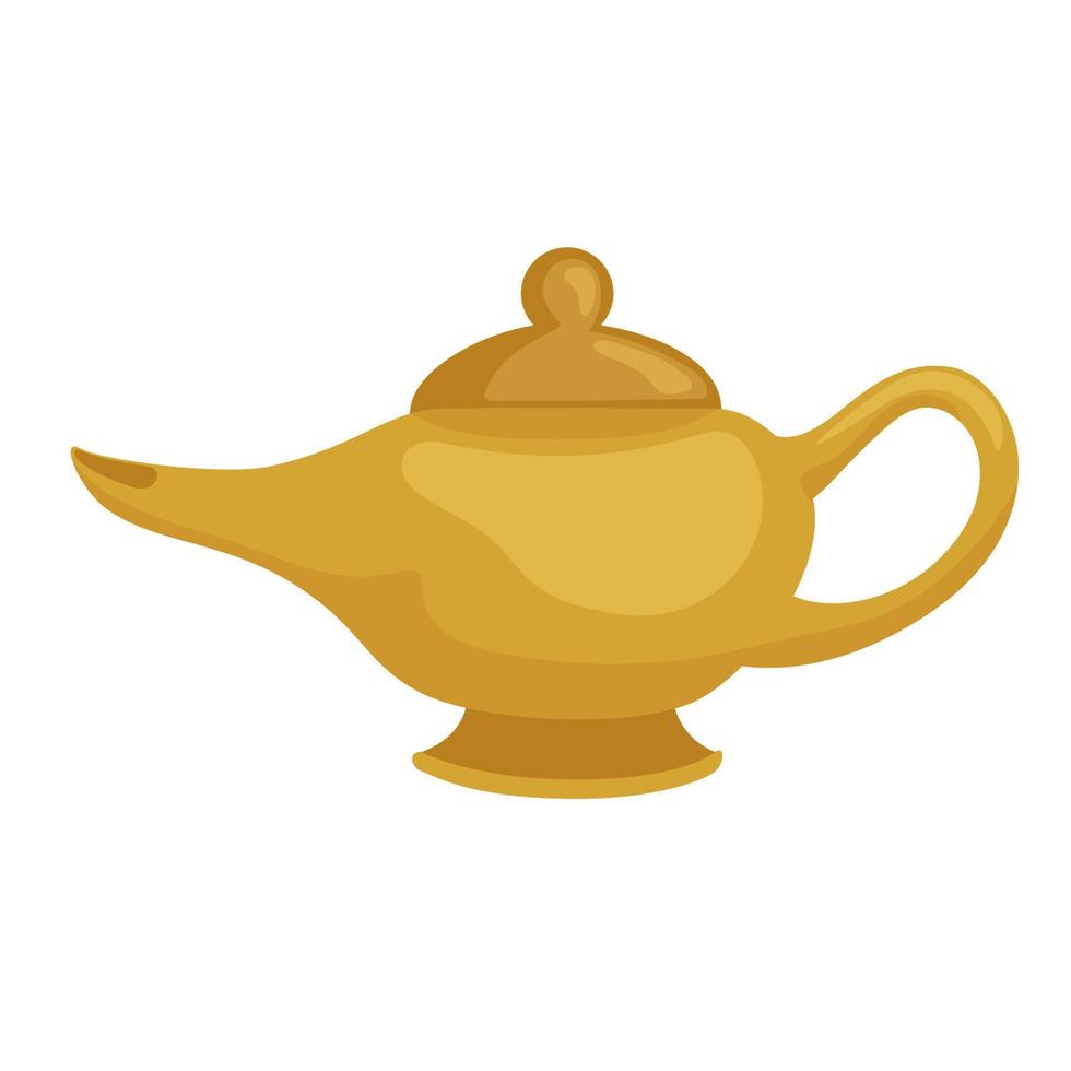 golden magic lamp vector