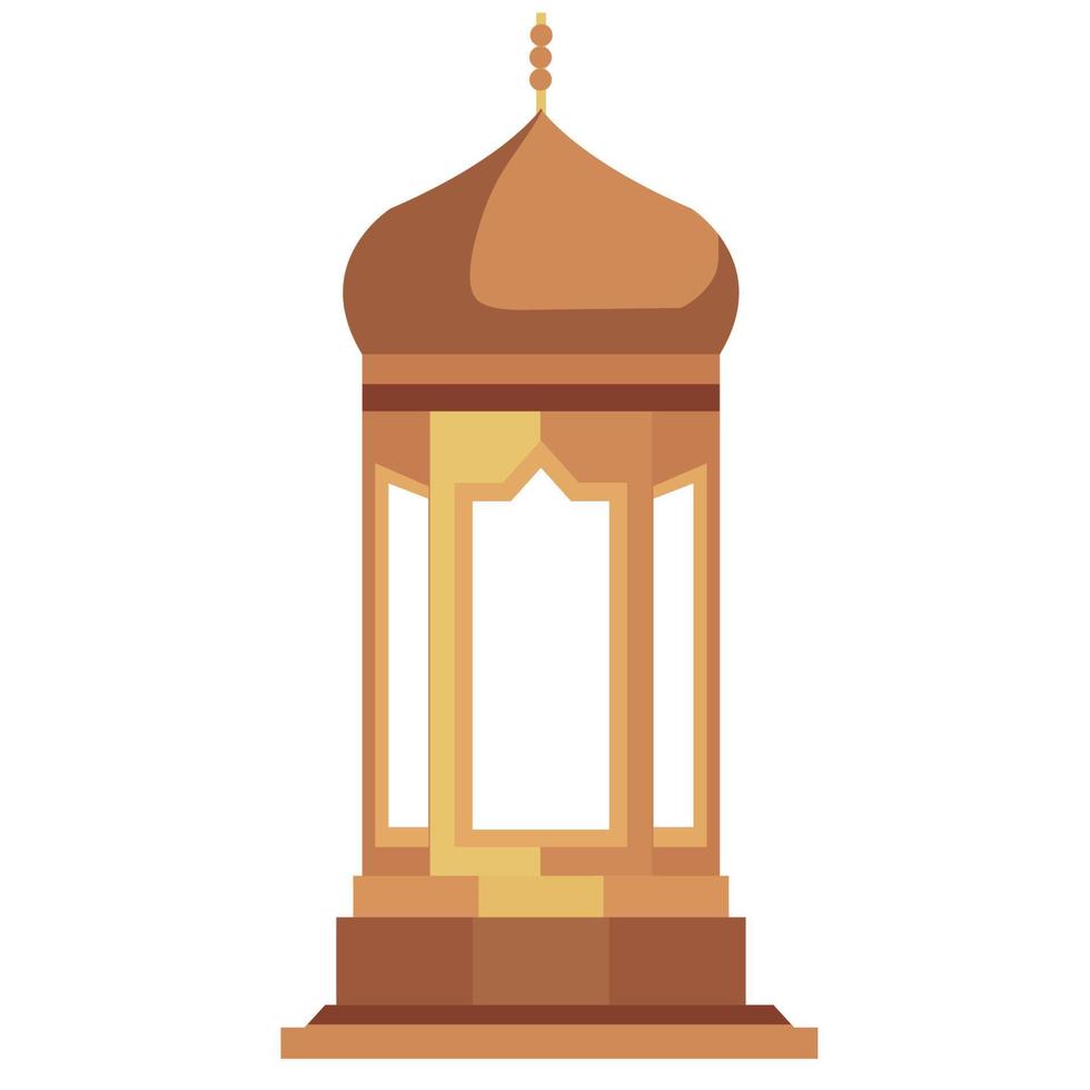 golden arabic lantern vector