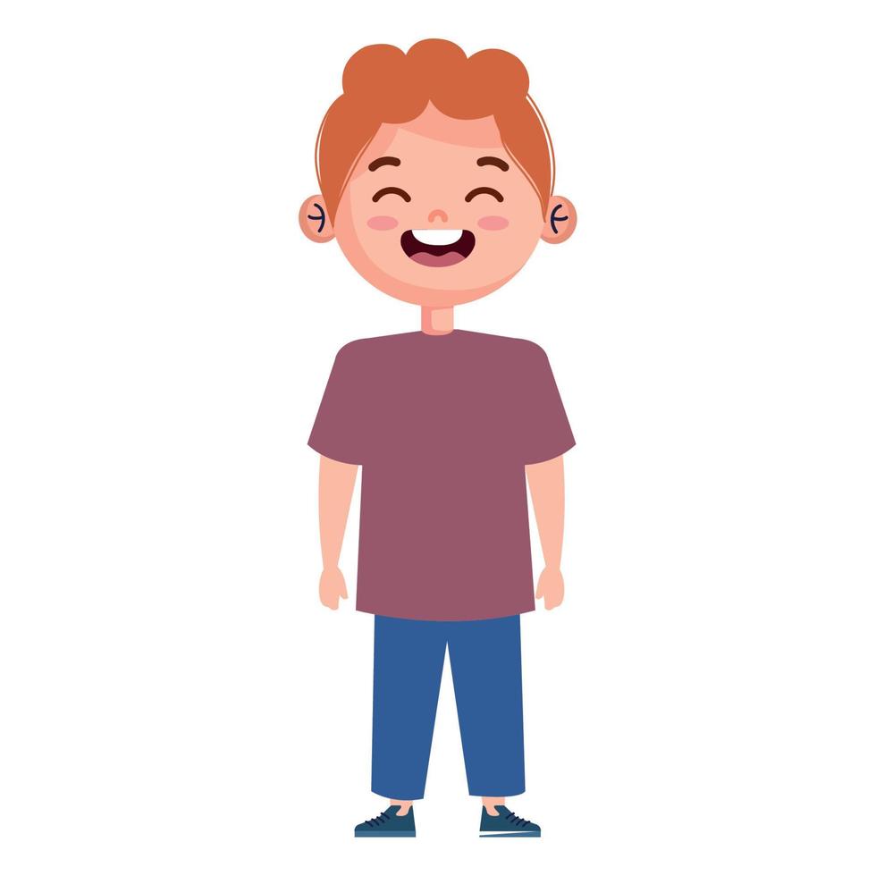 redhead little boy vector