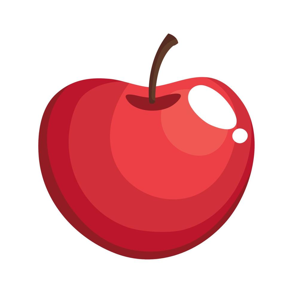 apple red fresh fruit vector