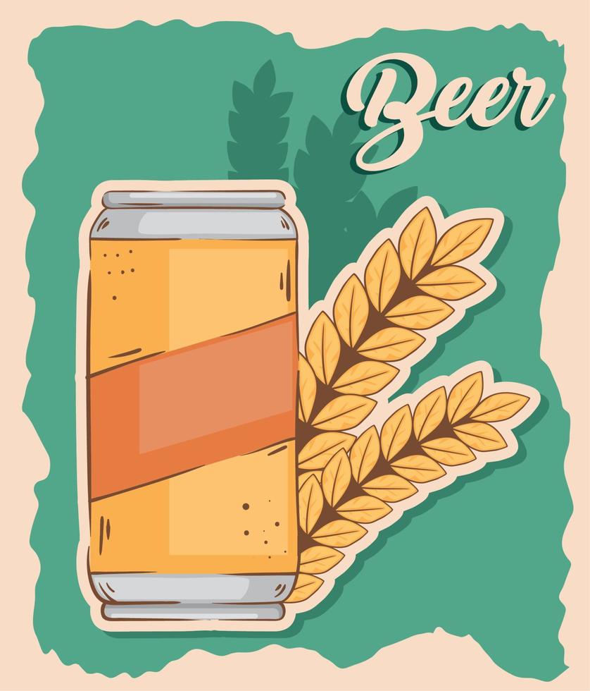 beer lettering card vector