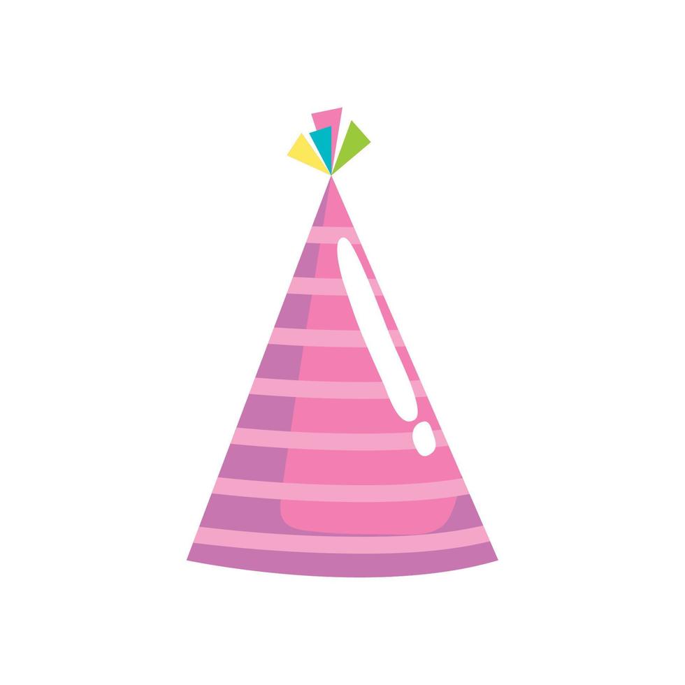 pink party hat vector