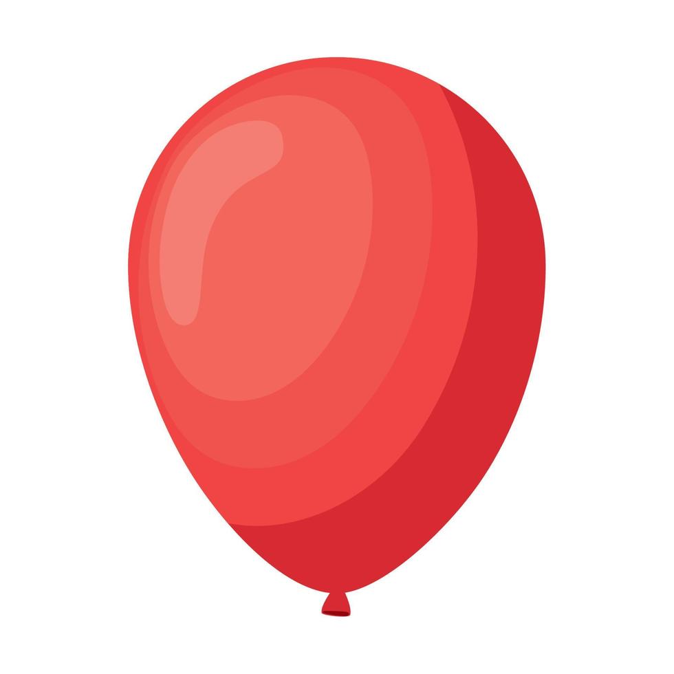 globo rojo helio flotando vector