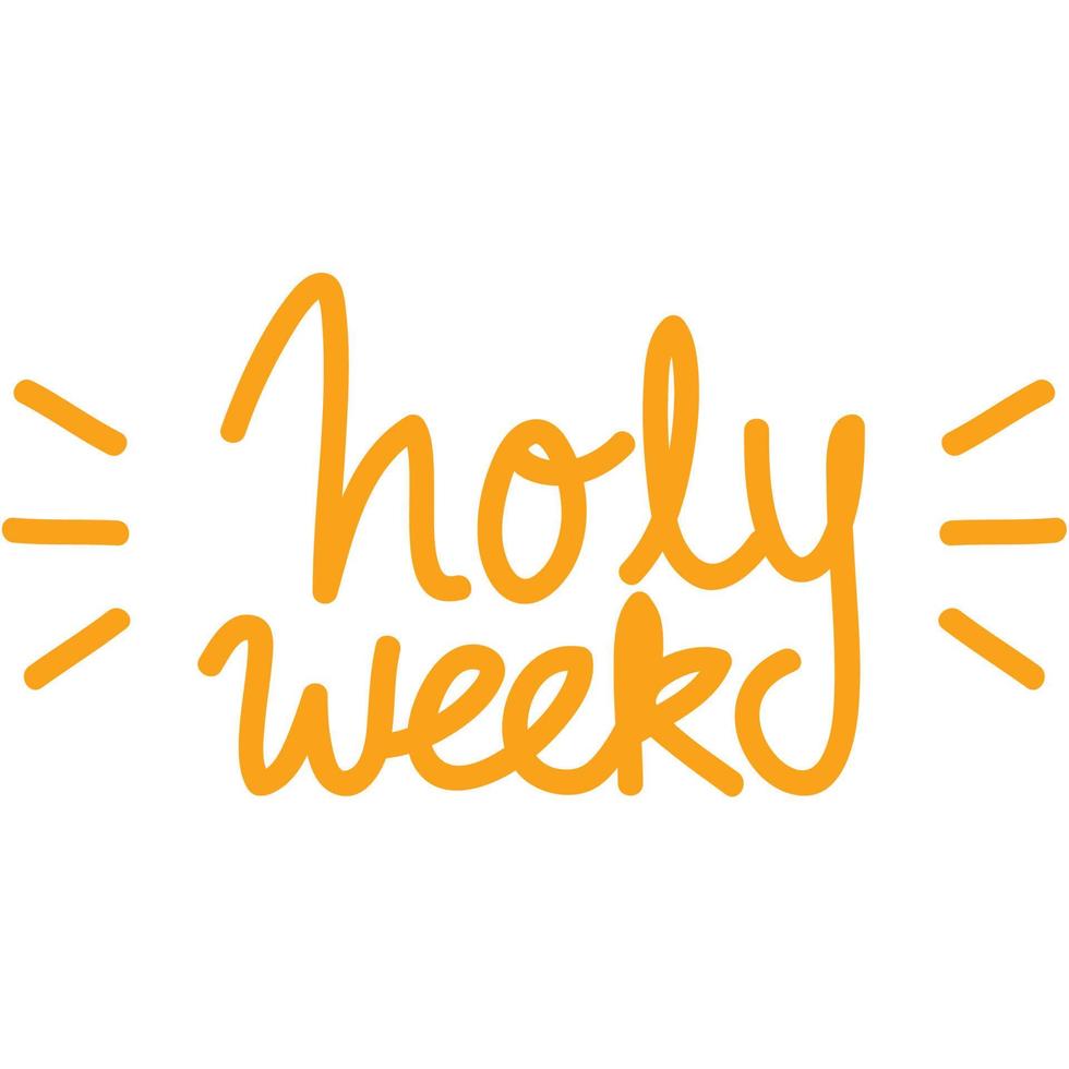 holy week lettering vector