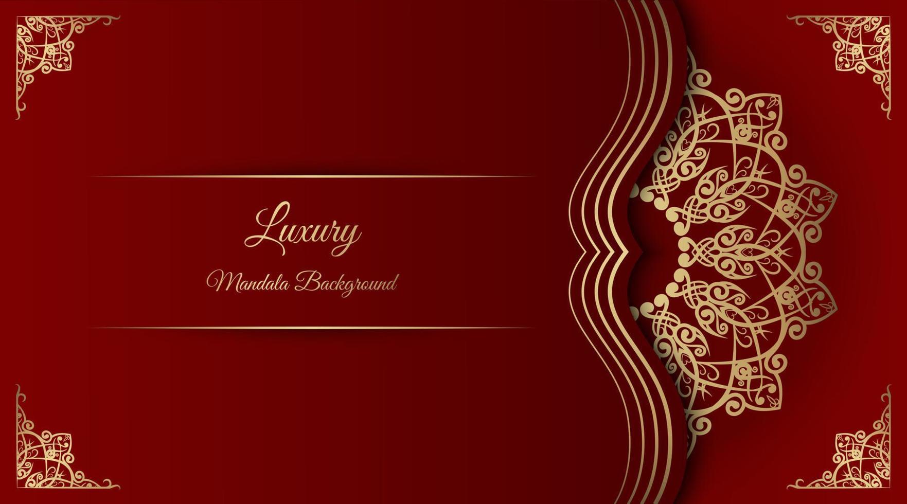 luxury background, with golden mandala vector