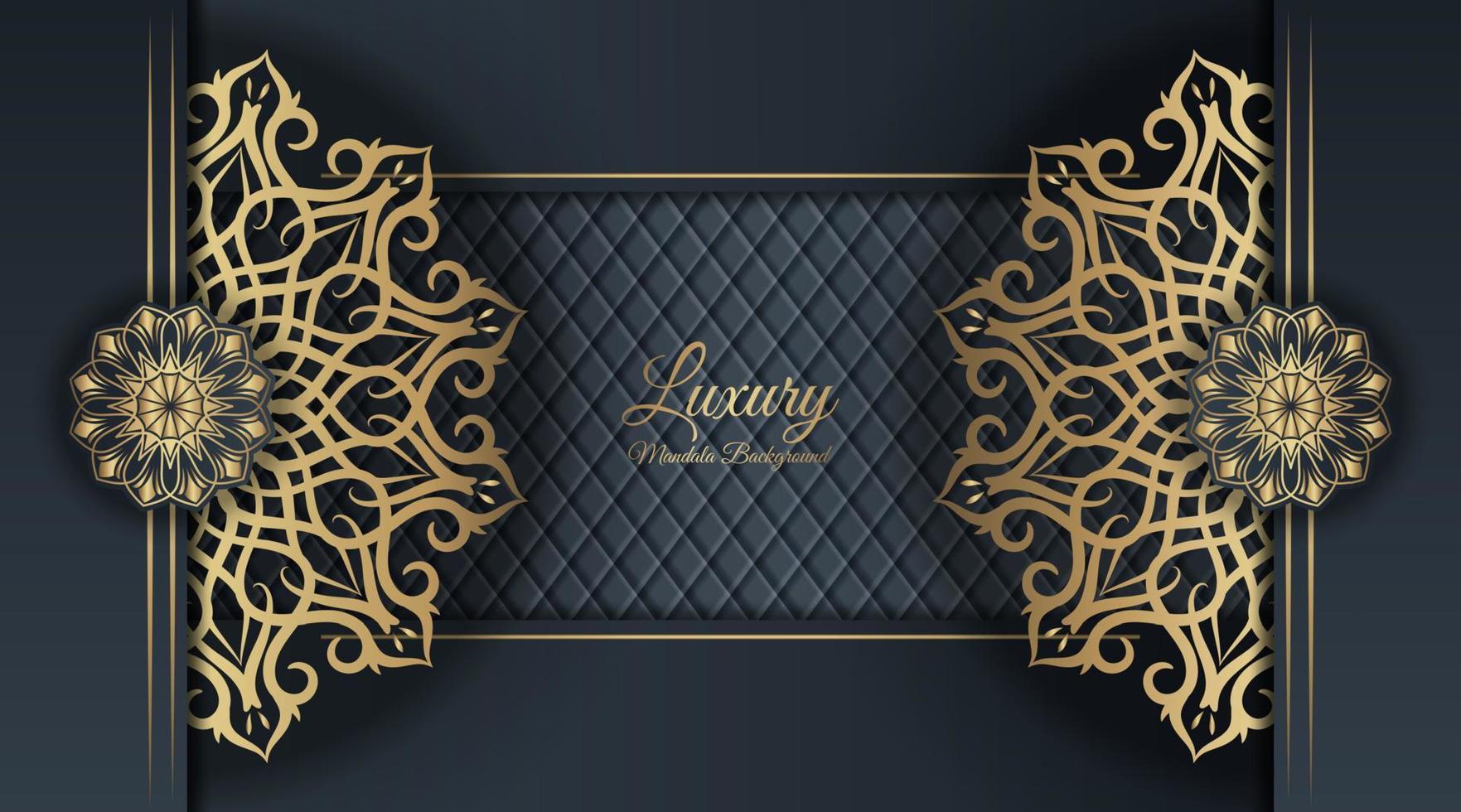 Arabesque luxury background  round gold decoration vector