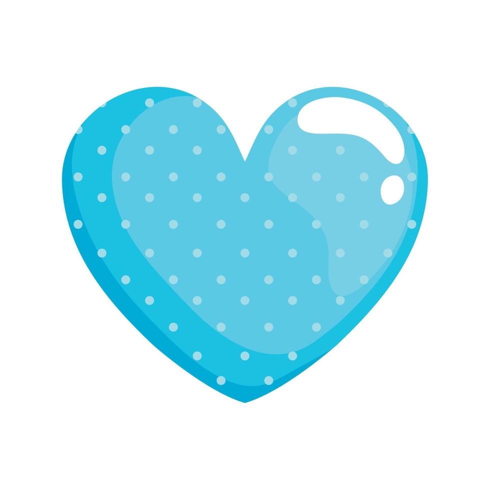 dotted blue heart vector