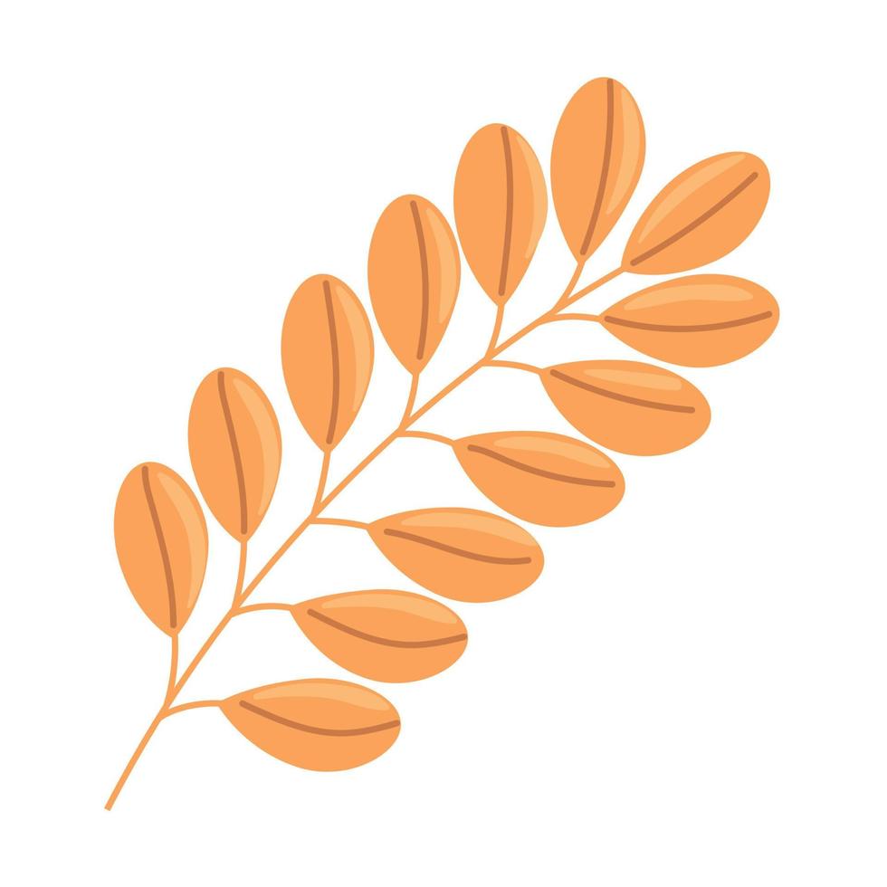 autumn branch with leafs vector