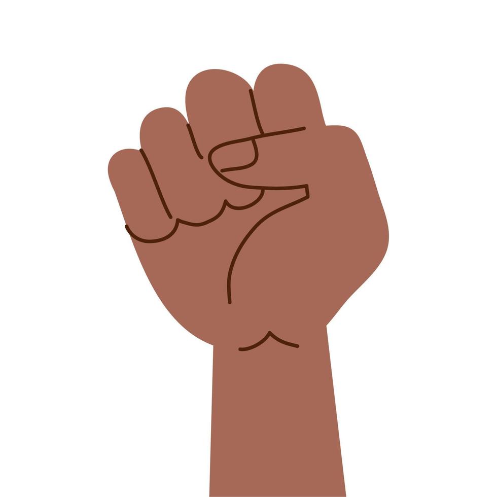 afro hand fist vector