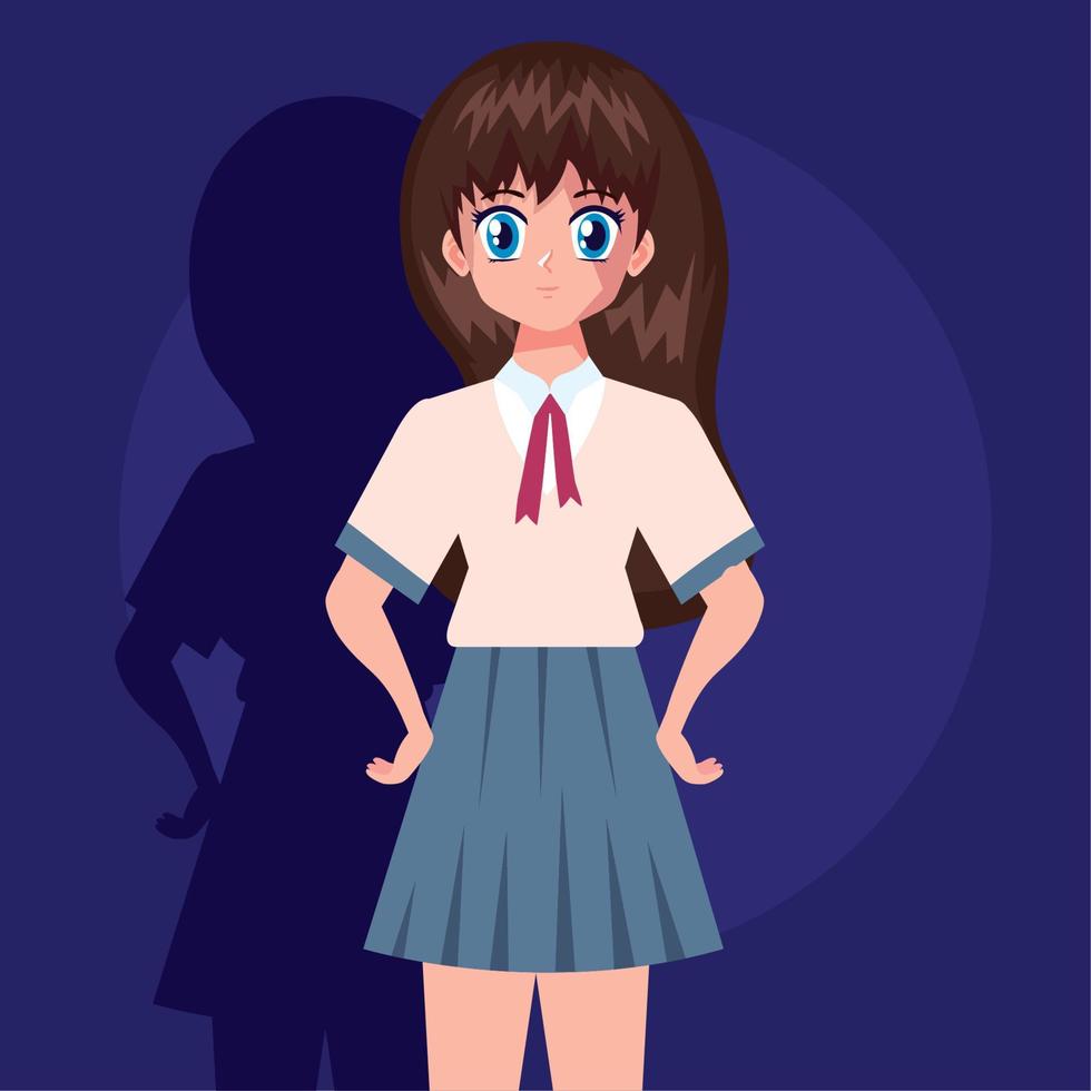 girl wearing sailor uniform vector