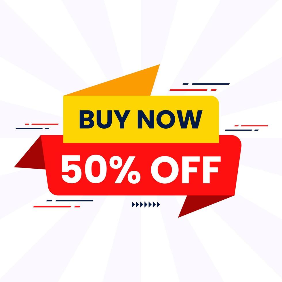 red yellow up to 50 off super sale banner buy now vector