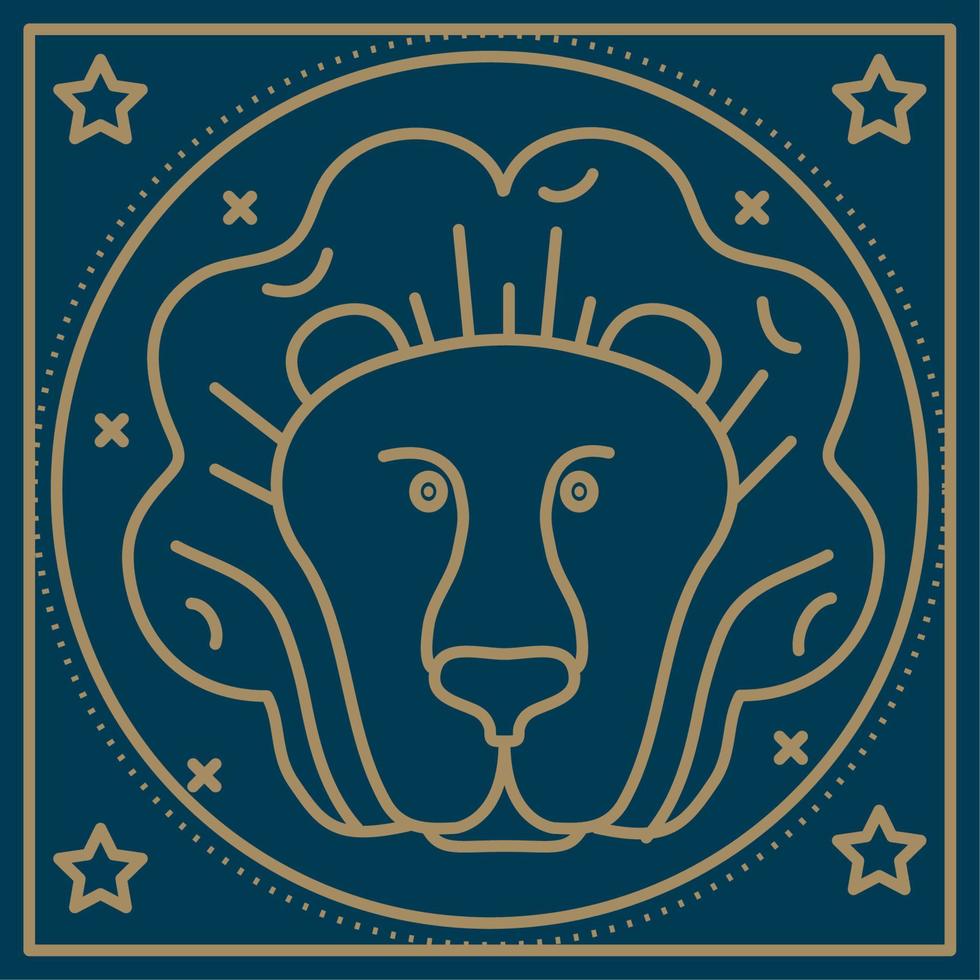 Leo astrología símbolo del zodiaco vector