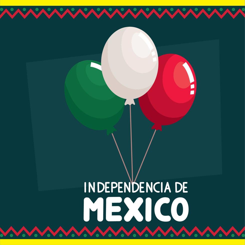 plantilla de letras independencia de mexico vector