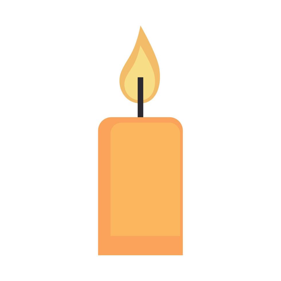 wax candle onfire vector