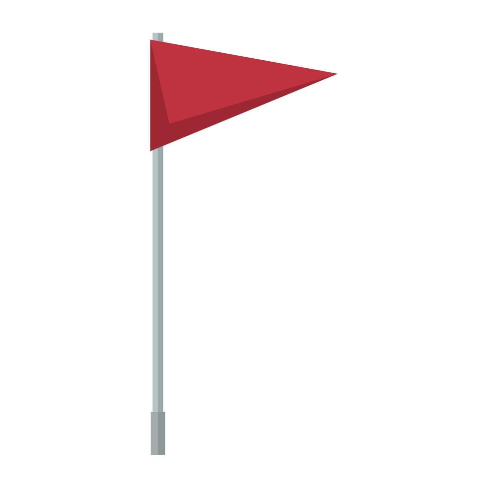 bandera roja de exito vector
