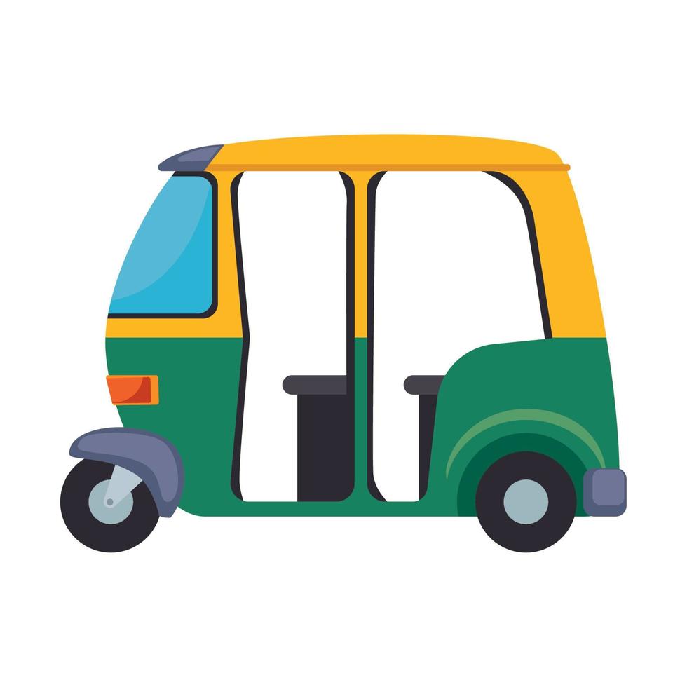 tuk tuk transporte indio vector