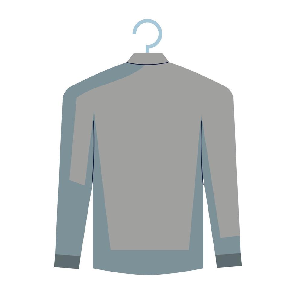 gray elegant coat in clothespin vector