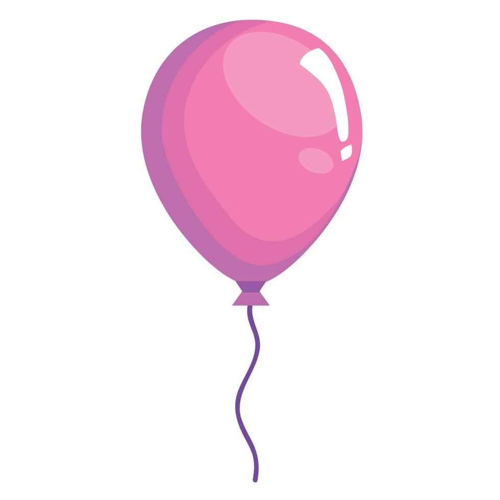 pink balloon helium float vector