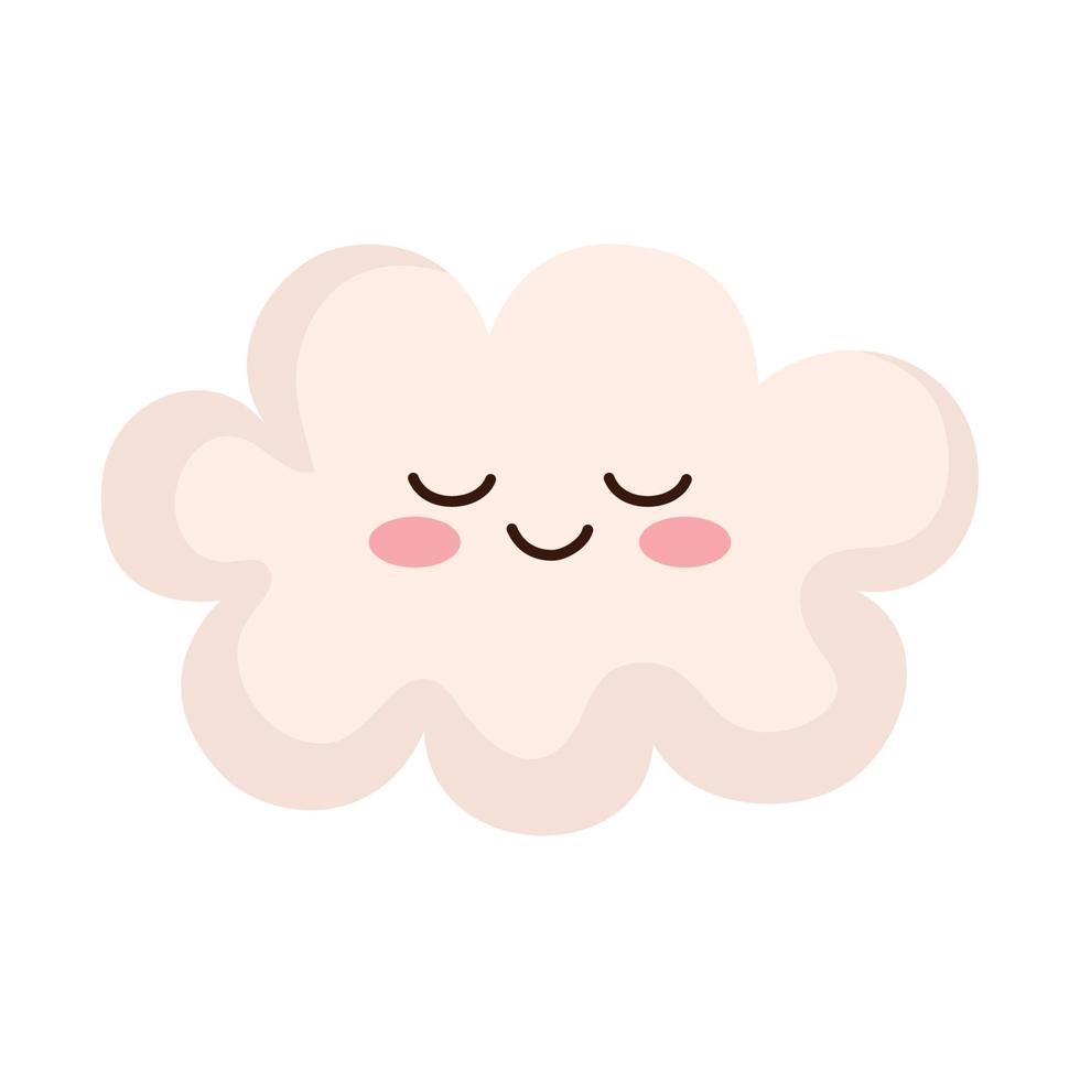 cloud kawaii style vector