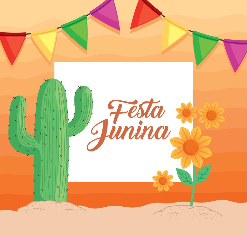 cartel de festa junina vector