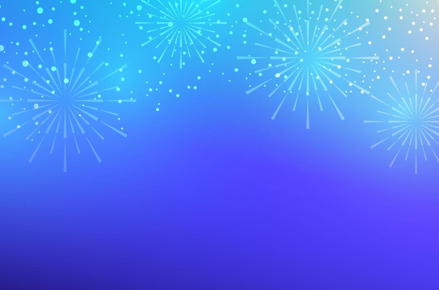 Festive blue firework light celebration luminous background vector