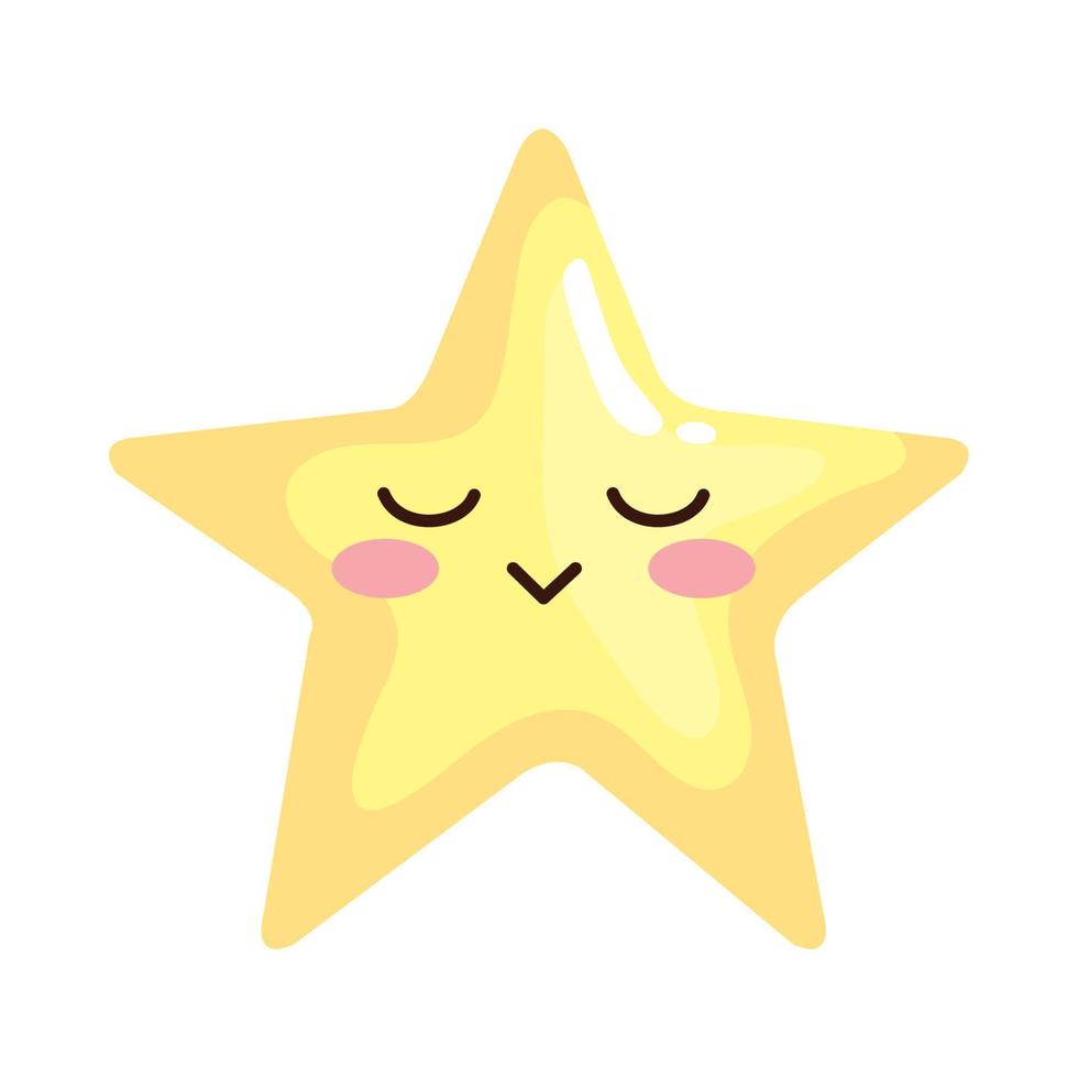 personaje estrella kawaii vector