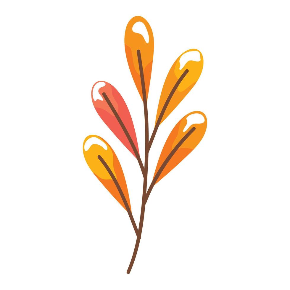 autumn branch with leafs vector