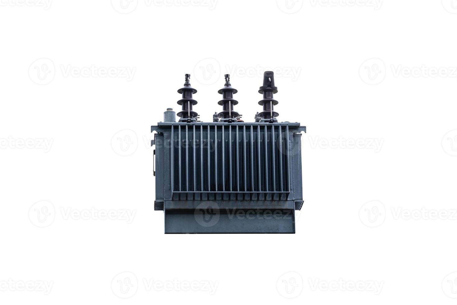 high-voltage transformer on a white background with clipping path photo